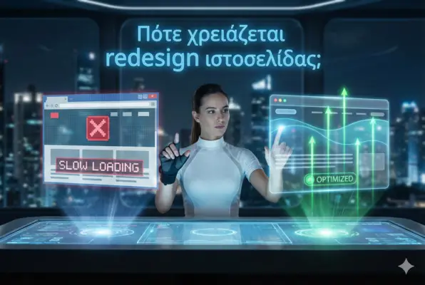 Σύγκριση παλιάς και σύγχρονης ιστοσελίδας για redesign