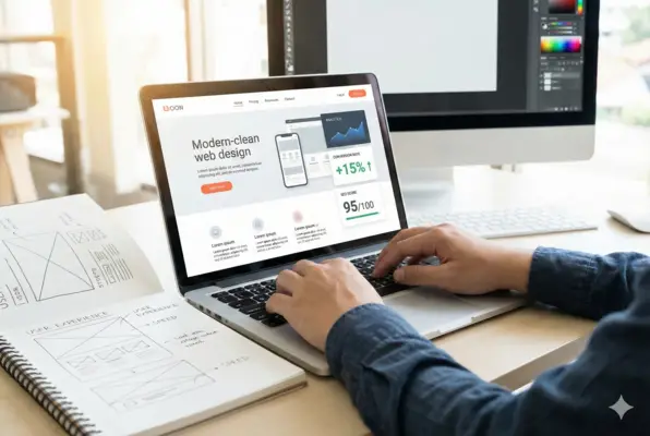 Επαγγελματίας που γράφει SEO κείμενα για ιστοσελίδες