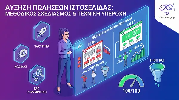 ΟΔΗΓΟΣ ΓΙΑ ΤΗΝ ΑΥΞΗΣΗ ΠΩΛΗΣΕΩΝ ΙΣΤΟΣΕΛΙΔΑΣ ΜΕΣΩ ΤΕΧΝΙΚΗΣ ΥΠΕΡΟΧΗΣ ΚΑΙ SEO ΑΠΟ ΤΗΝ NS WEB DESIGN