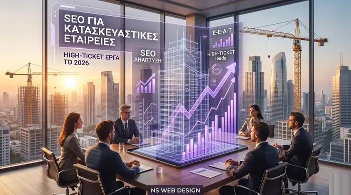 Οδηγος SEO για κατασκευαστικες εταιρειες και τεχνικα γραφεια. B2B στρατηγικες web design για κλεισιμο high-ticket εργων.