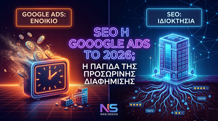 Συγκριση SEO η Google Ads για την αποδοτικη προωθηση ιστοσελιδας το 2026.
