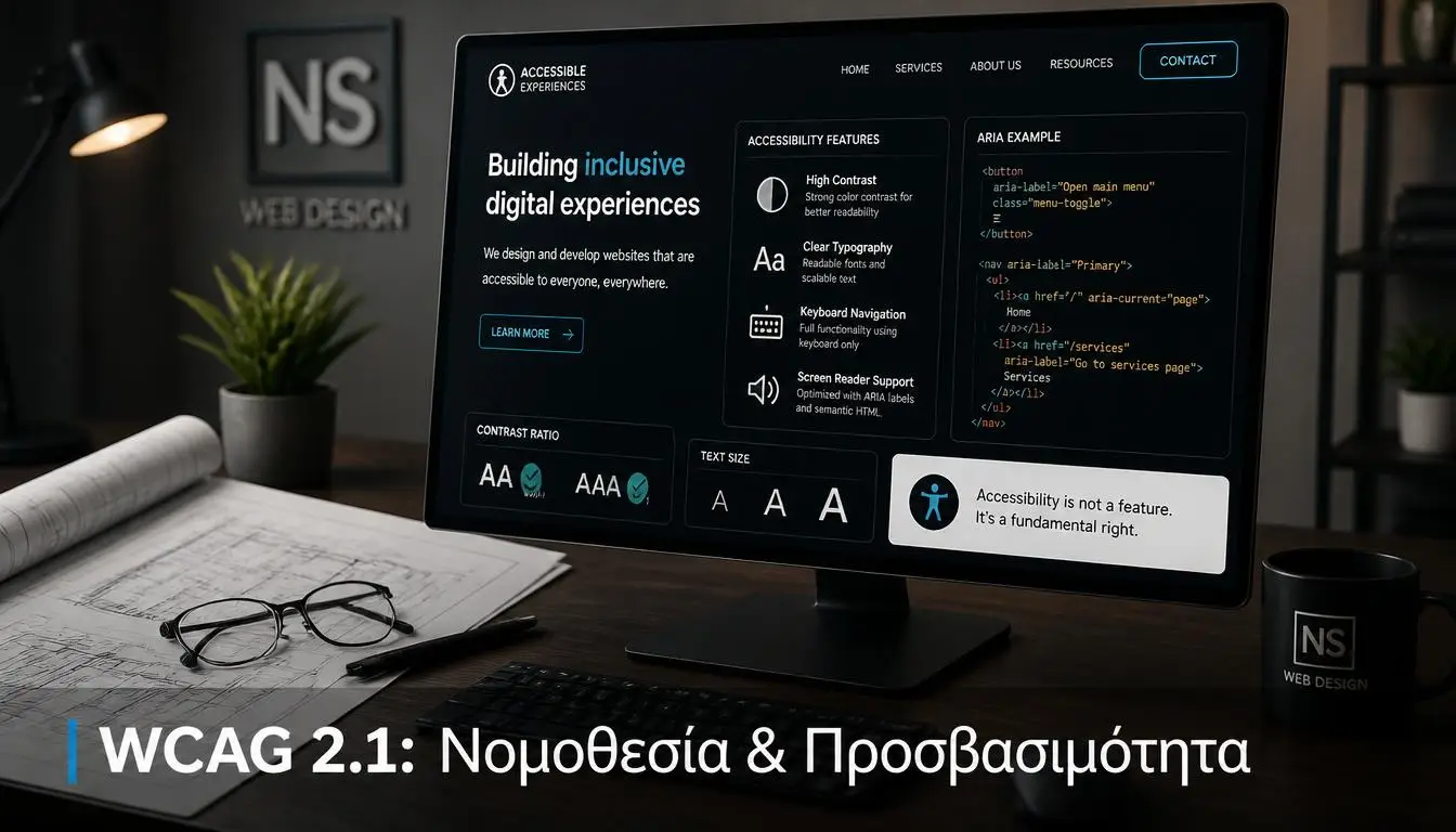 Ο απόλυτος τεχνικός οδηγός για την προσβασιμότητα ιστοσελίδας WCAG ελλάδα, τα πρόστιμα και τα οφέλη στο SEO.