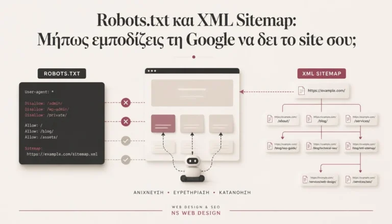 Robots.txt και XML sitemap για σωστό crawling της Google