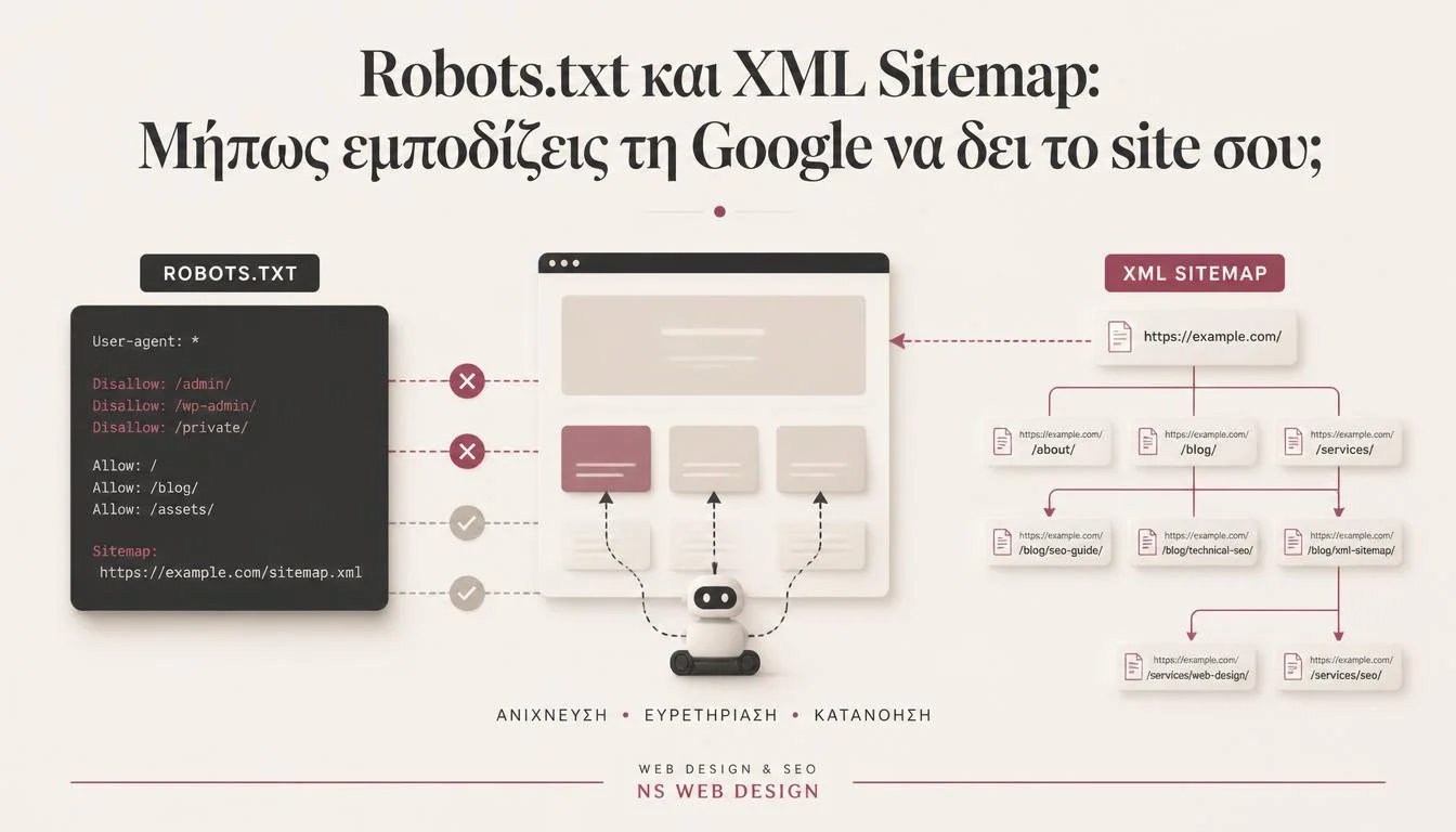 Robots.txt και XML sitemap για σωστό crawling της Google