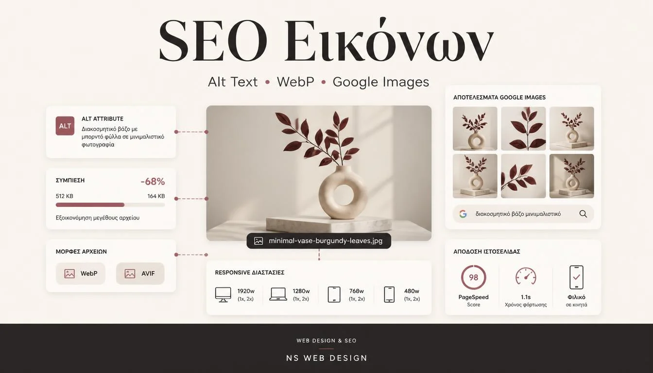 SEO εικόνων με alt text WebP και Google Images