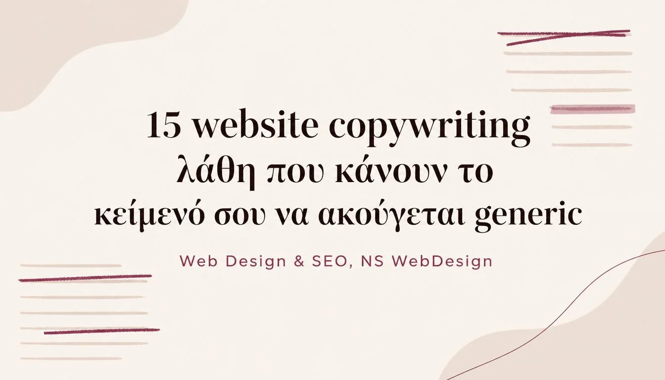 15 website copywriting λάθη: εικονογράφηση με κείμενο που διορθώνεται, NS Web Design